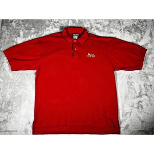 In N Out Burger Men's Red Polo Shirt Fast Food Restaurant Cotton Size XL